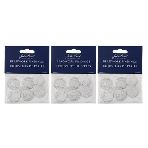 Beadwork Findings  Pendant Round Circle with 1+1 Holes  8pc