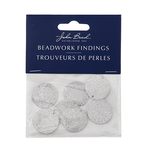 Beadwork Findings  Pendant Round Circle with 1+1 Holes  8pc