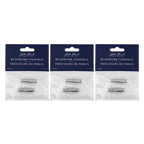 Beadwork Findings Tube Slide Clasp with 4-Strands 2pc