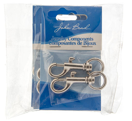 Swivel Clip Nickel Color 2pcs