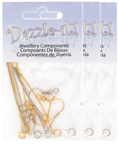 Fish Hook Earring Kit Gold & Silver