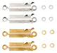 Bullet Clasps & Crimps Gold Silver- 4 Sets