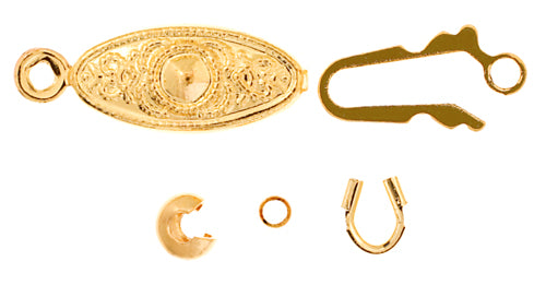 Fancy Fish Hook Clasp 1 Loop Lead Free / Nickel Free - 2 Sets