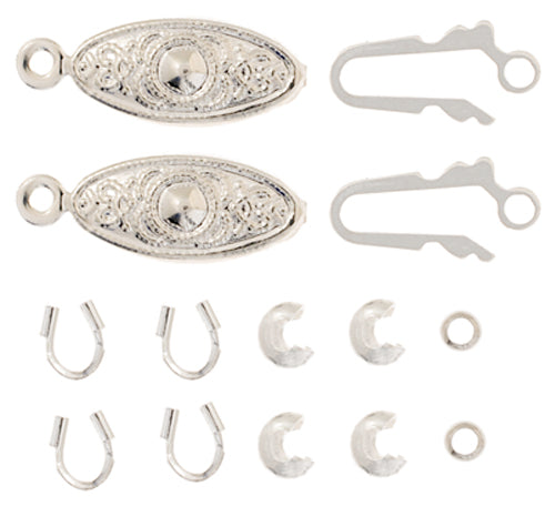 Fancy Fish Hook Clasp 1 Loop Lead Free / Nickel Free - 2 Sets