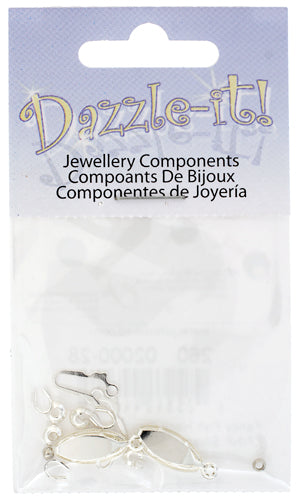 Fancy Fish Hook Clasp 1 Loop Lead Free / Nickel Free - 2 Sets