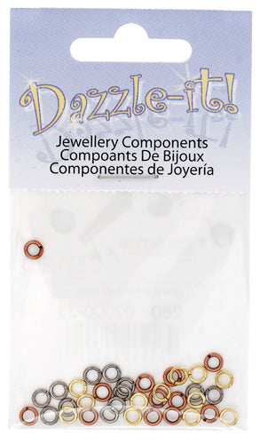 Jump Rings Round 60pcs Assorted Colours 4mm