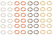 Jump Rings Oval 48pcs Assorted Colours 4x5mm