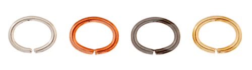 Jump Rings Oval 48pcs Assorted Colours 4x5mm