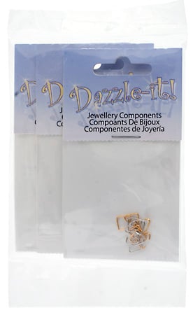 Bails Triangle 6x7mm 12pcs  Gold & Silver