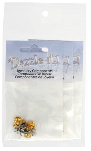 Earring Clutch Butterfly Lead Free / Nickel Free Gold & Silver - 6 pairs