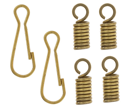 Spring W/Hook & Clasp 2.5mm 2 Sets