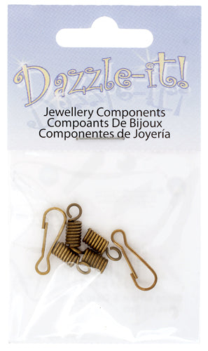 Spring W/Hook & Clasp 2.5mm 2 Sets