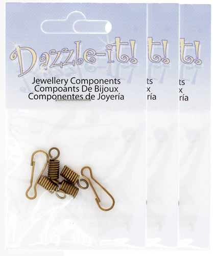 Spring W/Hook & Clasp 2.5mm 2 Sets