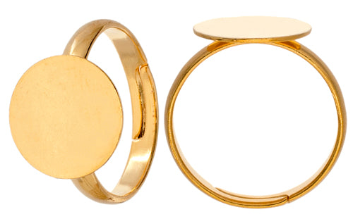 Finger Ring w/Pad 12mm Lead Free / Nickel Free - 2 Pieces