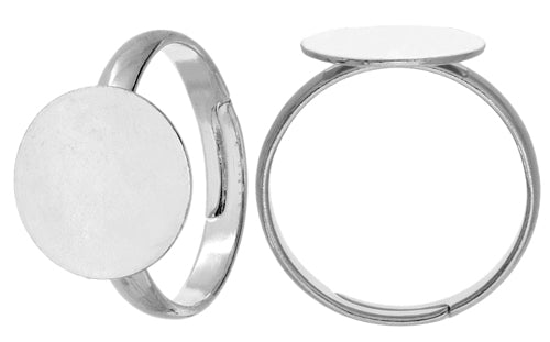 Finger Ring w/Pad 12mm Lead Free / Nickel Free - 2 Pieces