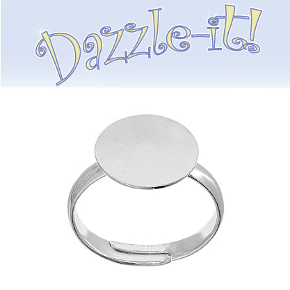 Finger Ring w/Pad 12mm Lead Free / Nickel Free - 2 Pieces