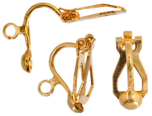 Earring Clip-on w/Hook 13x8mm Lead Free / Nickel Free  - 2 Pairs