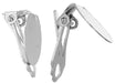Earring Clip-on Flat 14mm Lead Free / Nickel Free - 2 Pairs