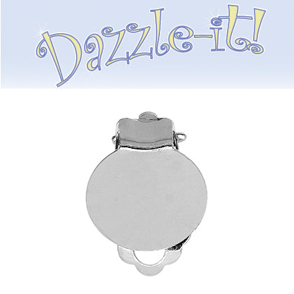 Earring Clip-on Flat 14mm Lead Free / Nickel Free - 2 Pairs