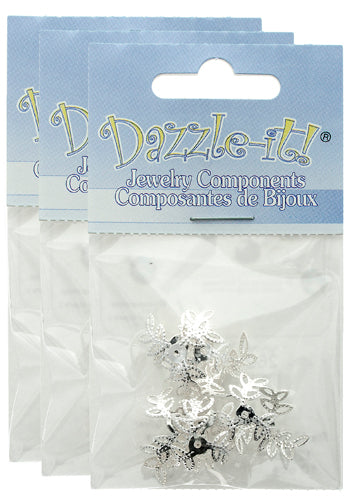 Bead Cap-Tri Leaf -10pcs