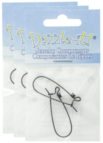 Kidney Earwire w/Rhinestone 1.5in - 2 pieces