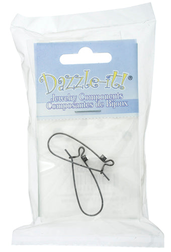 Kidney Earwire w/Rhinestone 1.5in - 2 pieces