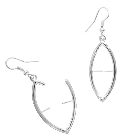 Interchangeable Earring-Marquise (1pr) 34x16mm 