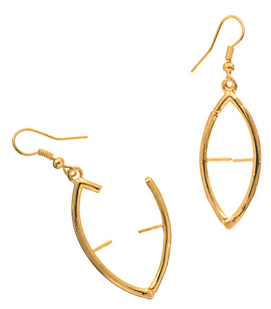 Interchangeable Earring-Marquise (1pr) 34x16mm 