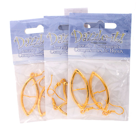 Interchangeable Earring-Marquise (1pr) 34x16mm 