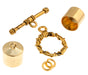 Kumihimo Finding Kit Gold End Cap/Jump Ring/Toggle
