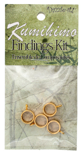 Kumihimo Finding 4pcs 9.5x5mm Pendant Bail Sliders