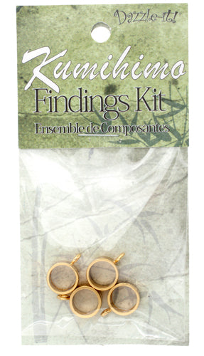 Kumihimo Finding 4pcs 9.5x5mm Pendant Bail Sliders