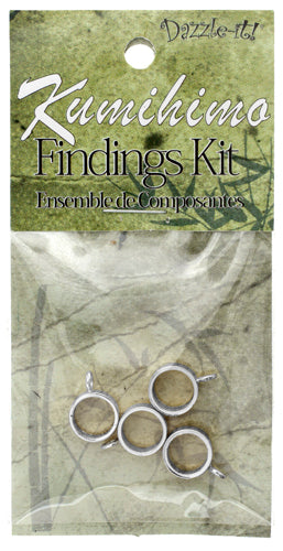 Kumihimo Finding 4pcs 9.5x5mm Pendant Bail Sliders