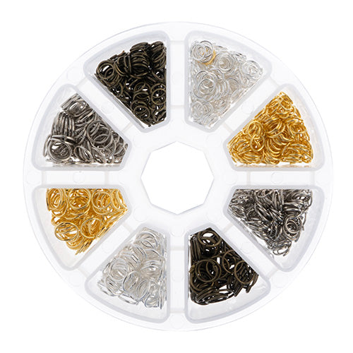 Findings - Assortment Round 8 Slots Jump Rings 1200pcs - Cosplay Supplies Inc