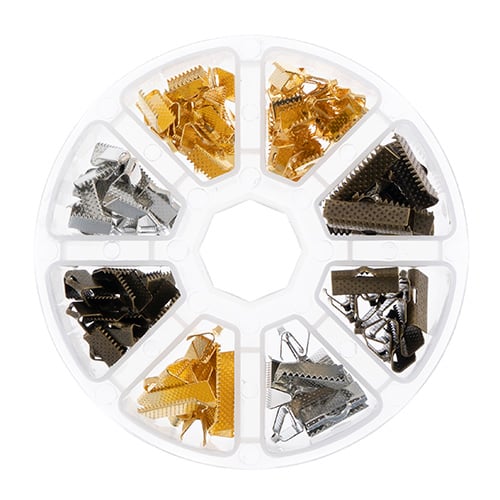 Findings - Assortment Round 8 Slots Clamp Ends 138pcs - Cosplay Supplies Inc