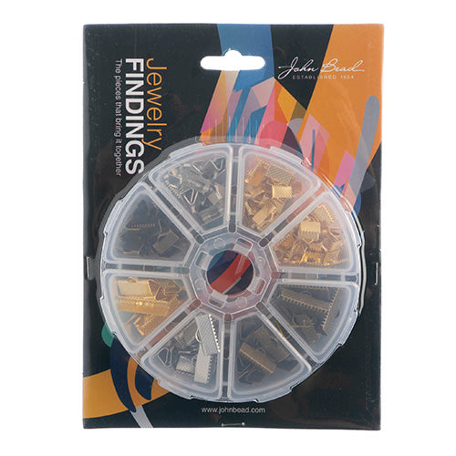 Findings - Assortment Round 8 Slots Clamp Ends 138pcs