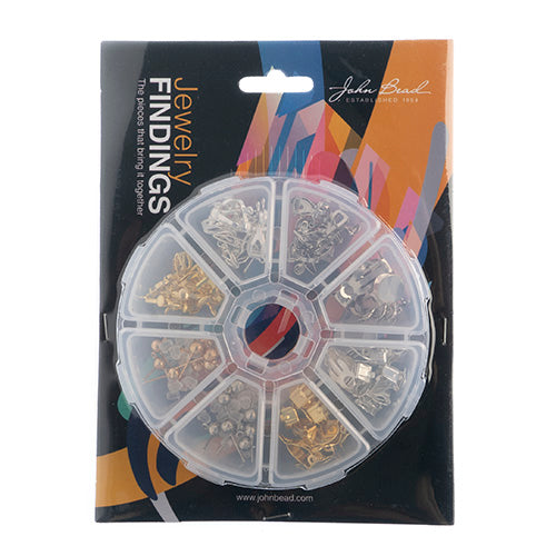 Findings - Assortment Round 8 Slots Earring Mix 80pcs