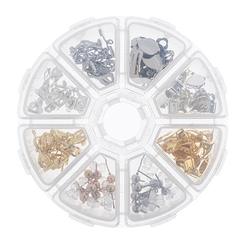 Findings - Assortment Round 8 Slots Earring Mix 80pcs