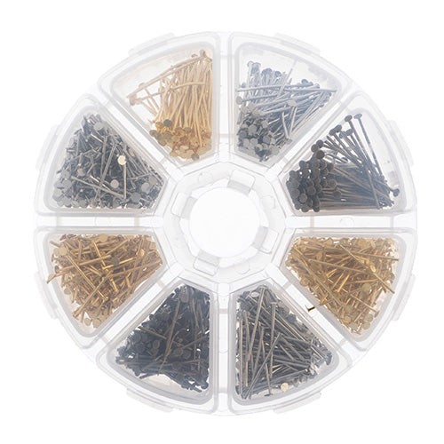 Findings - Assortment Round 8 Slots Head Pins 1030pcs