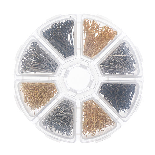 Findings - Assortment Round 8 Slots Eye Pins 1000pcs