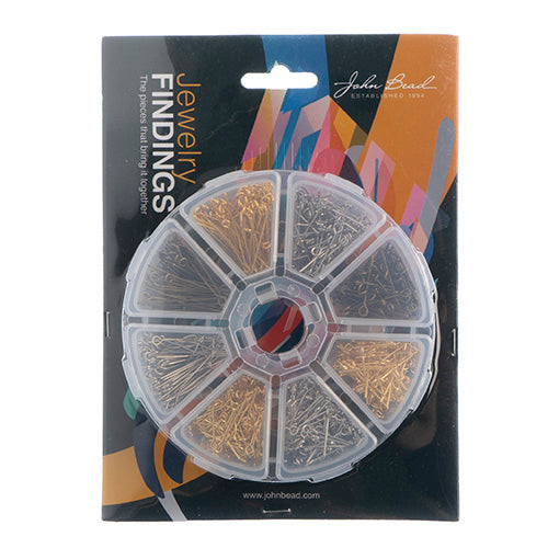 Findings - Assortment Round 8 Slots Eye Pins 1000pcs