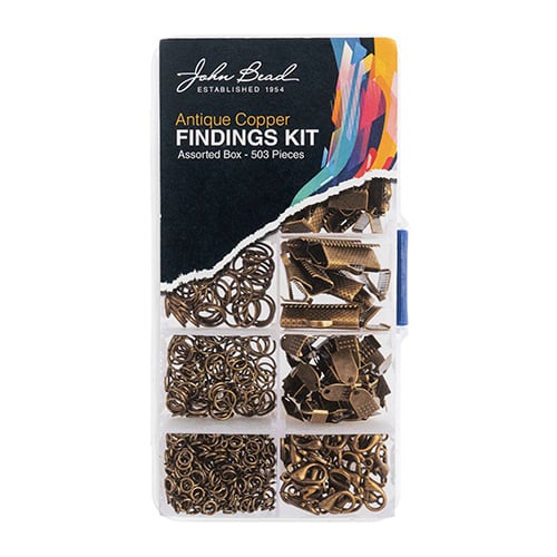 Findings - Assortment Box 10 Slots Antique Brass 503pcs - Cosplay Supplies Inc