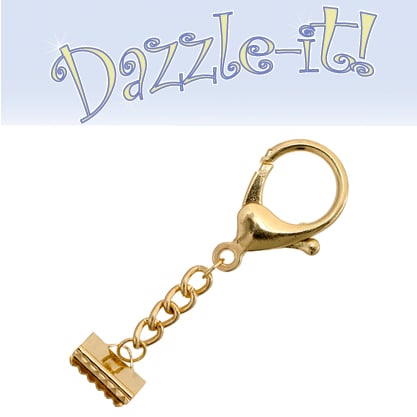 Key Chain-Lobster Trigger W/ Ribbon Cord End 15x9mm - Cosplay Supplies Inc