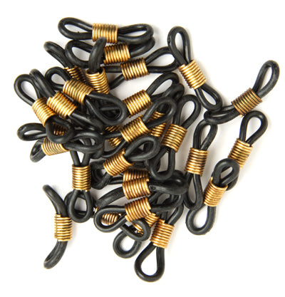 Eye Glass Holder 21ga 25x5m Black Elastic Lead Free / Nickel Free