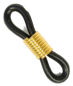 Eye Glass Holder 21ga 25x5m Black Elastic Lead Free / Nickel Free
