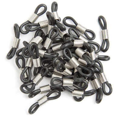 Eye Glass Holder 21ga 25x5m Black Elastic Lead Free / Nickel Free