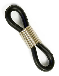 Eye Glass Holder 21ga 25x5m Black Elastic Lead Free / Nickel Free
