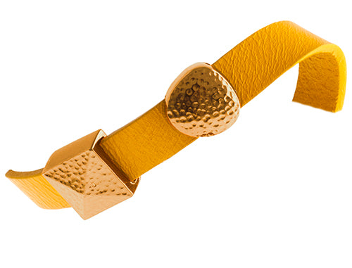 Slider - Baroque Round Hammered 7.5x13mm  (10pcs) Lead Free / Nickel Free