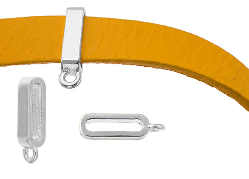 Slider - Band Smooth With Loop (40pcs) 4mm  Lead Free / Nickel Free