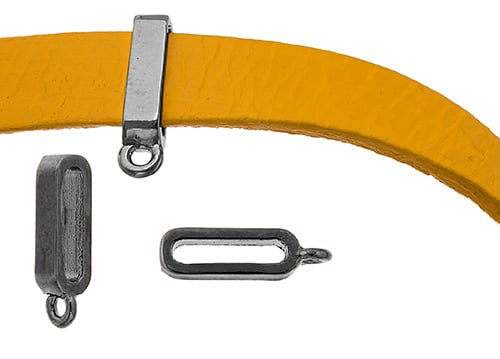 Slider - Band Smooth With Loop (40pcs) 4mm  Lead Free / Nickel Free